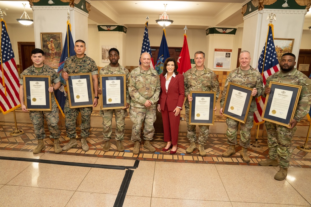 ew York Governor Kathy Hochul recognizes the New York National Guard.