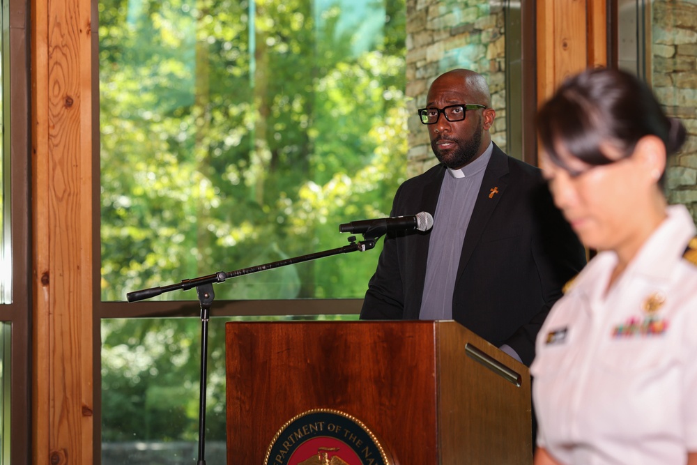 Navy Lt. Marie Esther Congo promotes to Lt. Cmdr.