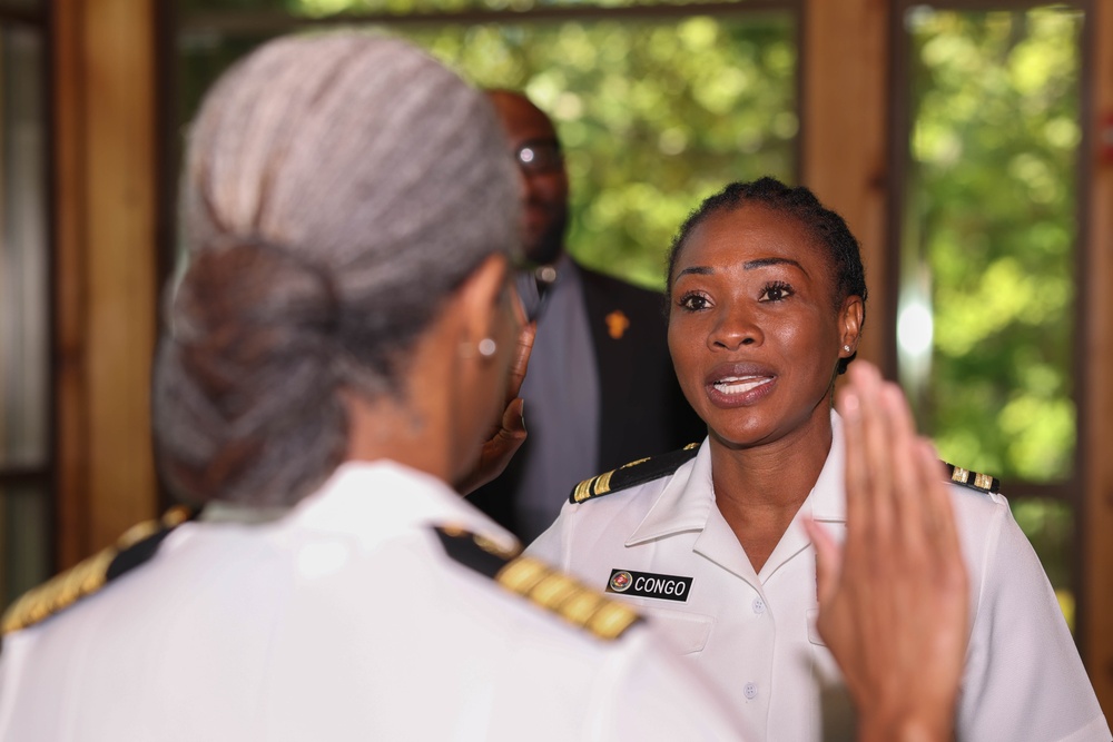 Navy Lt. Marie Esther Congo promotes to Lt. Cmdr.