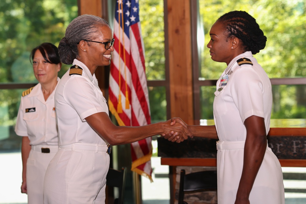 Navy Lt. Marie Esther Congo promotes to Lt. Cmdr.