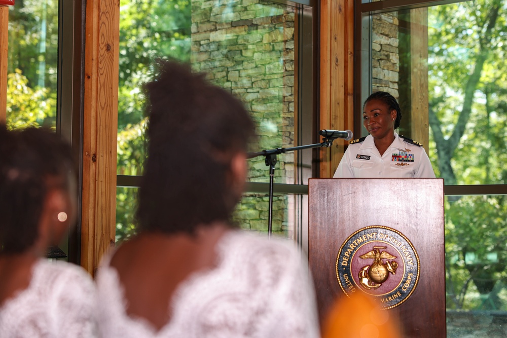 Navy Lt. Marie Esther Congo promotes to Lt. Cmdr.