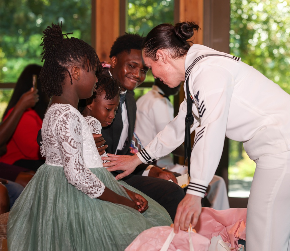 Navy Lt. Marie Esther Congo promotes to Lt. Cmdr.