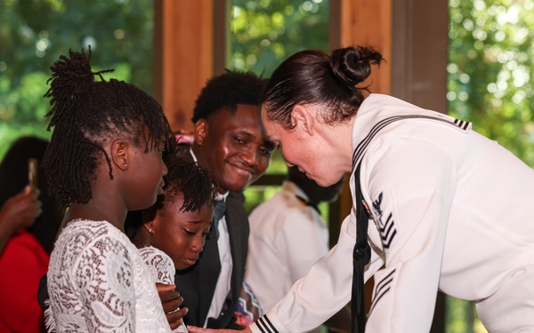 Navy Lt. Marie Esther Congo promotes to Lt. Cmdr.
