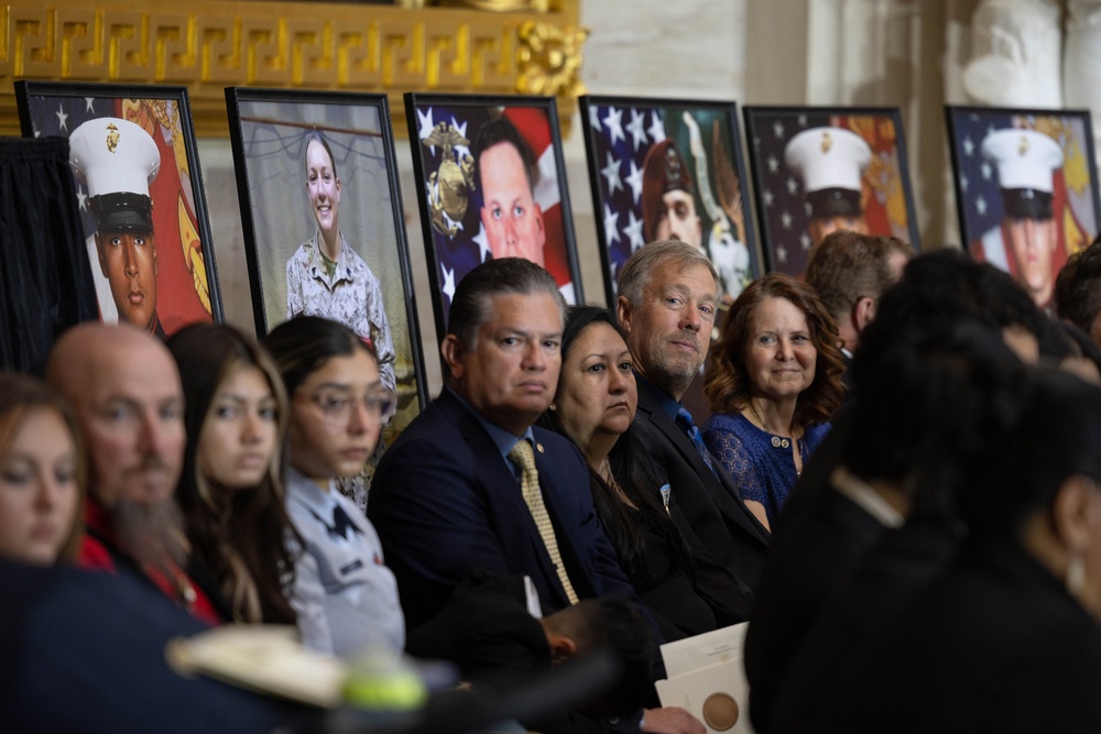 Thirteen Servicemembers lost at Hamid Karzai International Airport honored with Congressional Gold Medal Ceremony