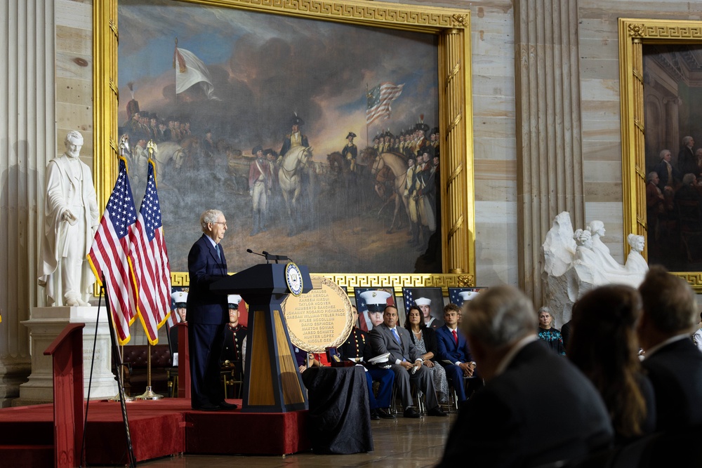 Thirteen Servicemembers lost at Hamid Karzai International Airport honored with Congressional Gold Medal Ceremony