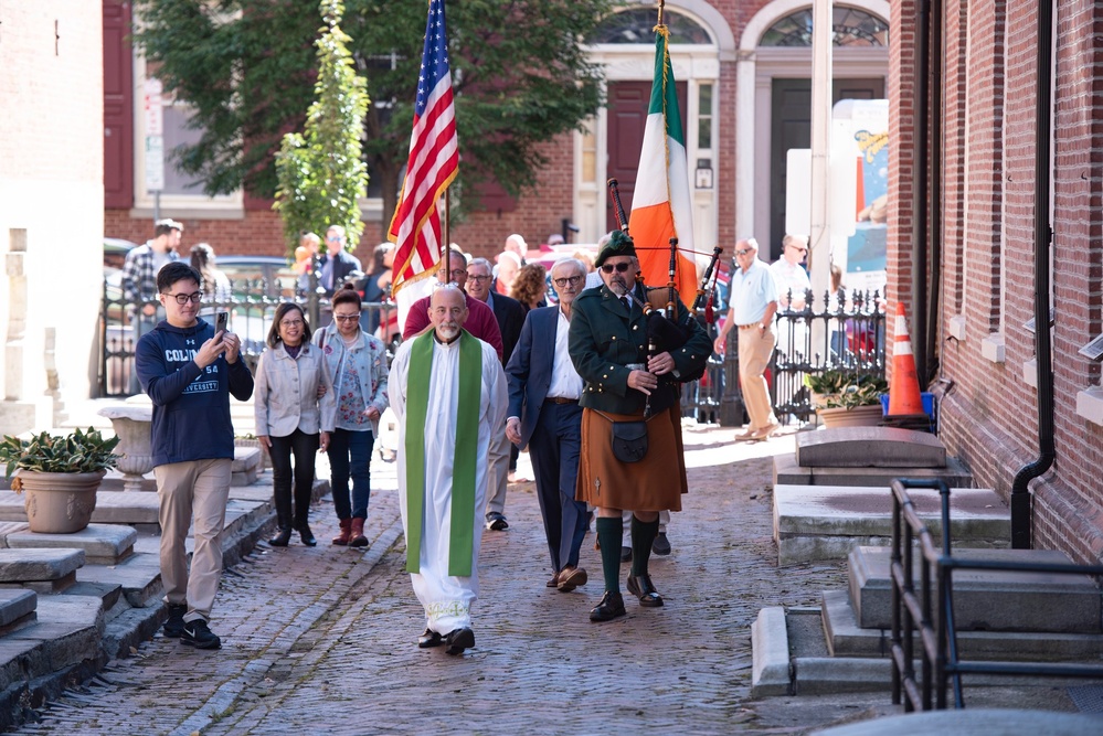 Commodore John Barry Memorial: Sailors and Community Honor Naval Pioneer