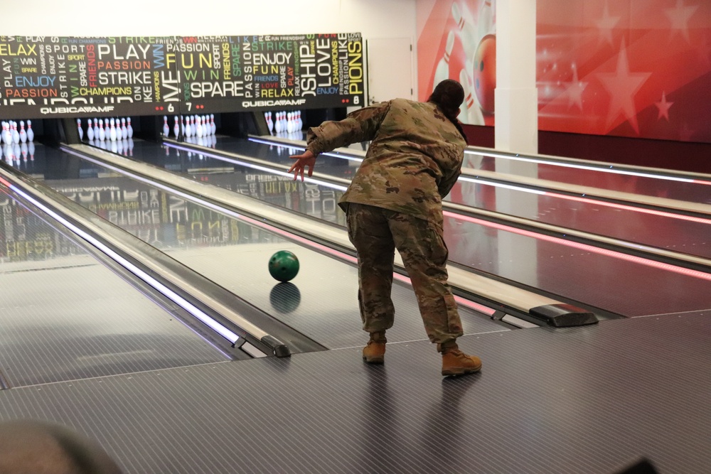 Official ribbon-cutting held to open New Edge String Pinspotter Bowling System at Fort McCoy