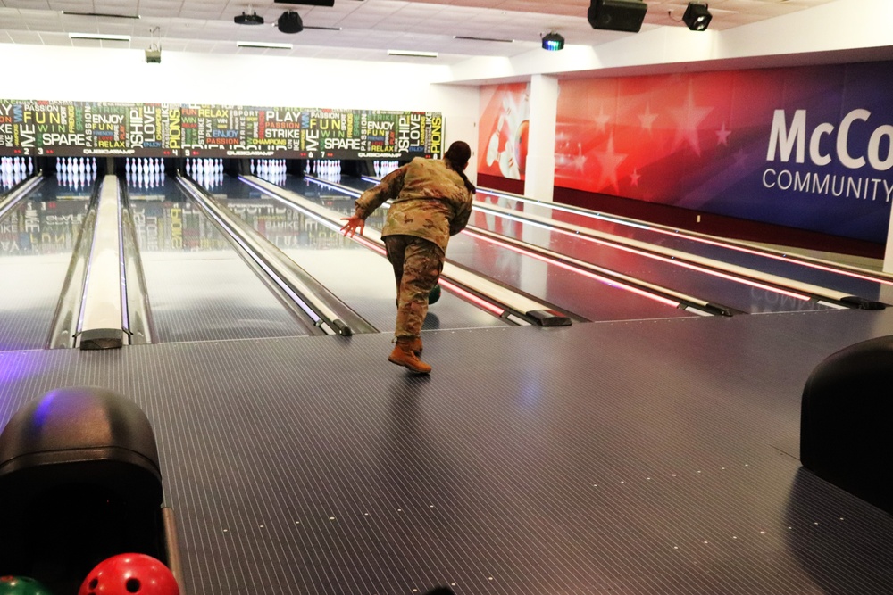 Official ribbon-cutting held to open New Edge String Pinspotter Bowling System at Fort McCoy