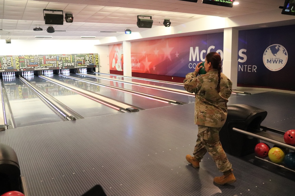 Official ribbon-cutting held to open New Edge String Pinspotter Bowling System at Fort McCoy