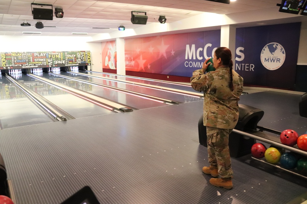 Official ribbon-cutting held to open New Edge String Pinspotter Bowling System at Fort McCoy