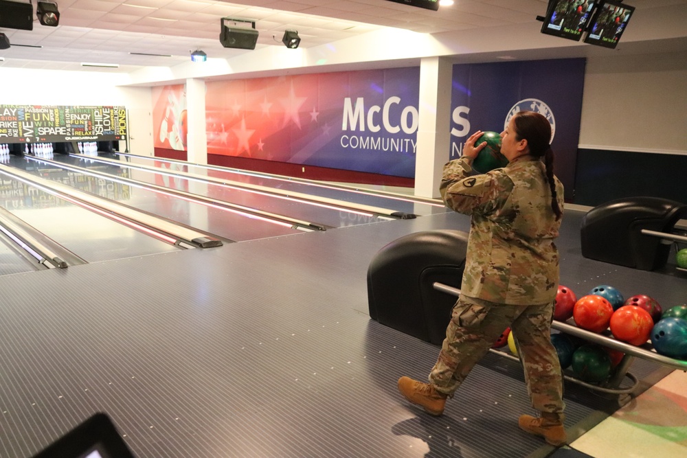 Official ribbon-cutting held to open New Edge String Pinspotter Bowling System at Fort McCoy