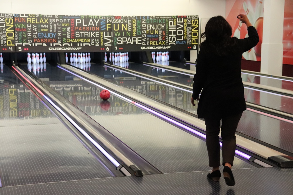 Official ribbon-cutting held to open New Edge String Pinspotter Bowling System at Fort McCoy