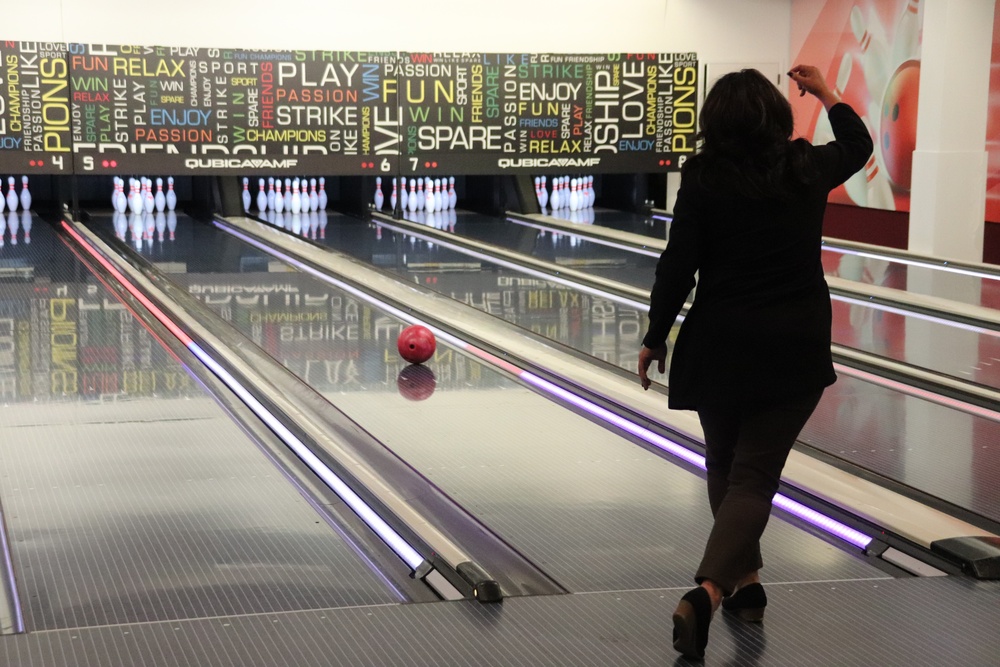 Official ribbon-cutting held to open New Edge String Pinspotter Bowling System at Fort McCoy