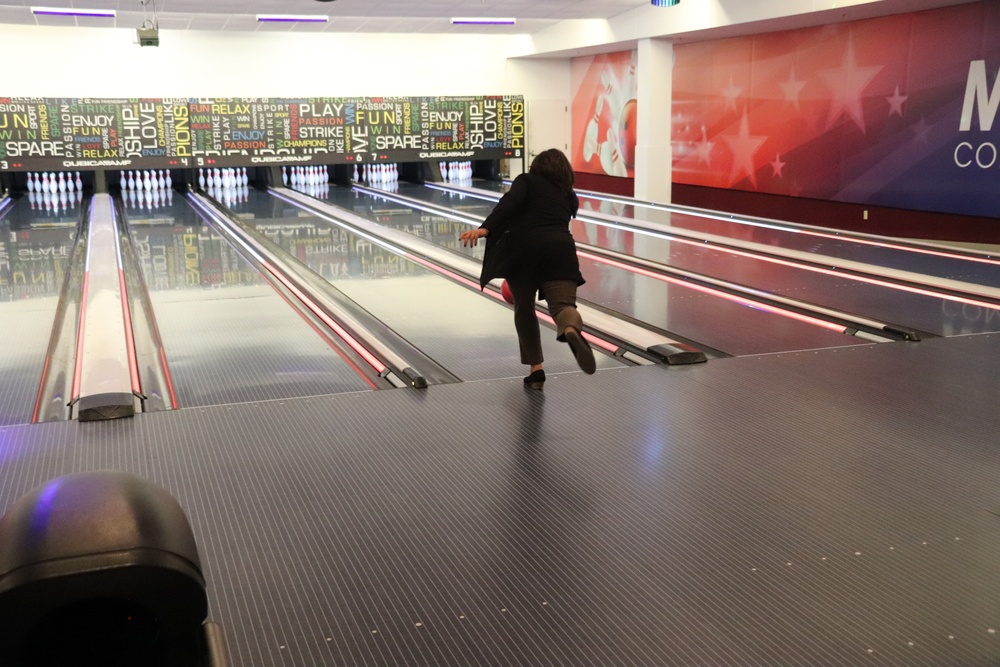 Official ribbon-cutting held to open New Edge String Pinspotter Bowling System at Fort McCoy