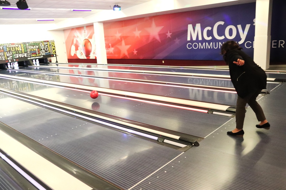 Official ribbon-cutting held to open New Edge String Pinspotter Bowling System at Fort McCoy