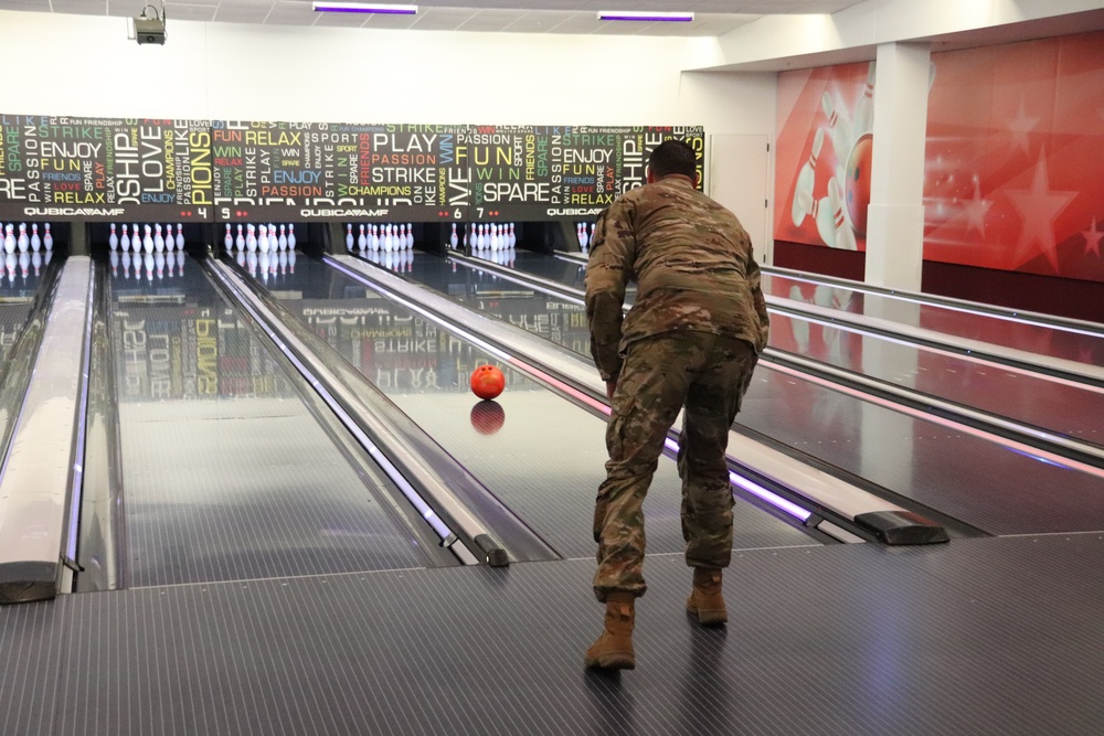 Official ribbon-cutting held to open New Edge String Pinspotter Bowling System at Fort McCoy