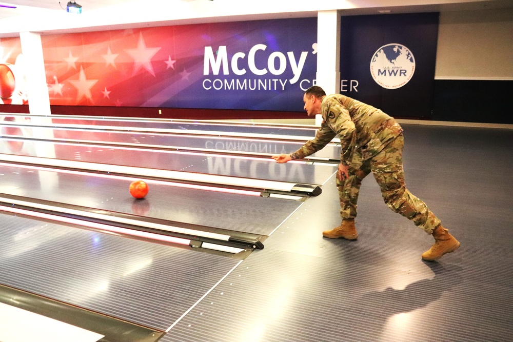 Official ribbon-cutting held to open New Edge String Pinspotter Bowling System at Fort McCoy