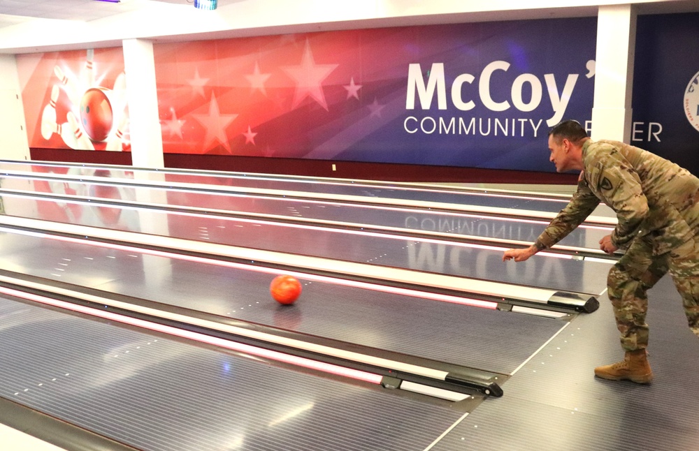 Official ribbon-cutting held to open New Edge String Pinspotter Bowling System at Fort McCoy