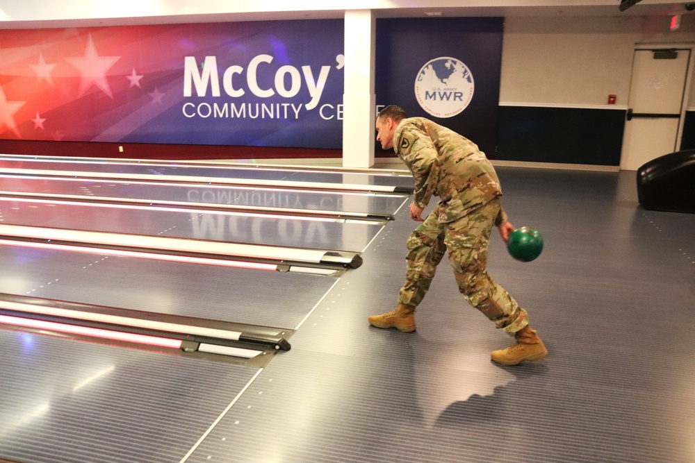 Official ribbon-cutting held to open New Edge String Pinspotter Bowling System at Fort McCoy