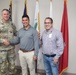 U.S. Army Corps of Engineers South Atlantic Division Commander, Brig. Gen. Daniel Hibner recognizes Jesús Acosta, for his outstanding support to the organization