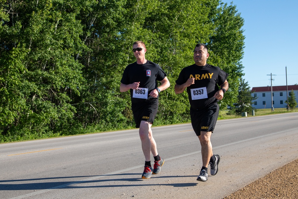 Soldiers Participate in Army Birthday Run