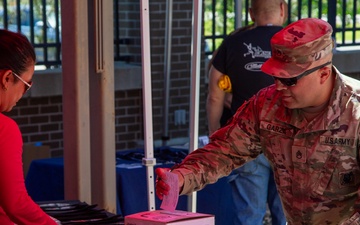 Soldier Participates in Army Birthday Celebration