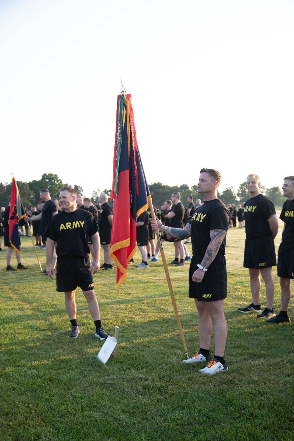 Eagle Brigade Gets into Formation prior to Post Run