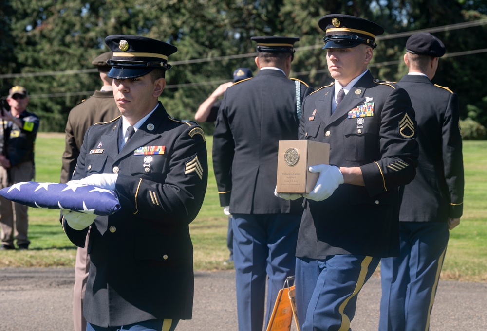 Memorial Service for WWII U.S. Army Private William E. Calkins