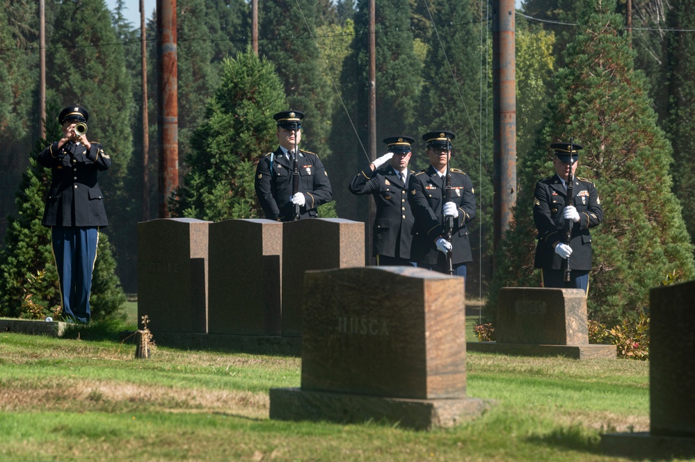 Memorial Service for WWII U.S. Army Private William E. Calkins