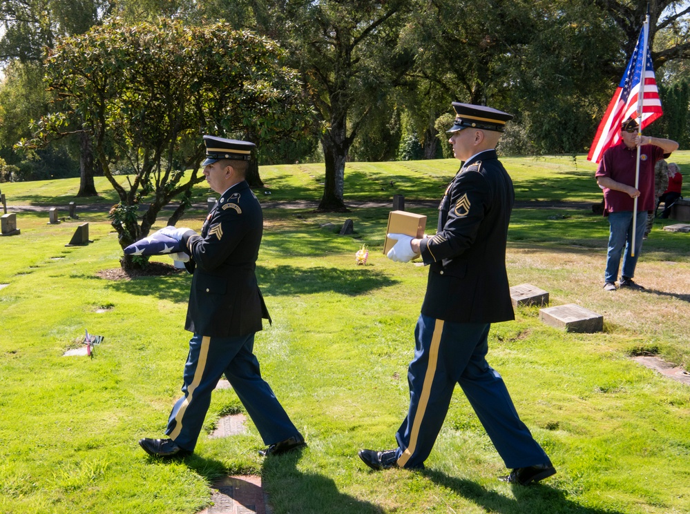 Memorial Service for WWII U.S. Army Private William E. Calkins