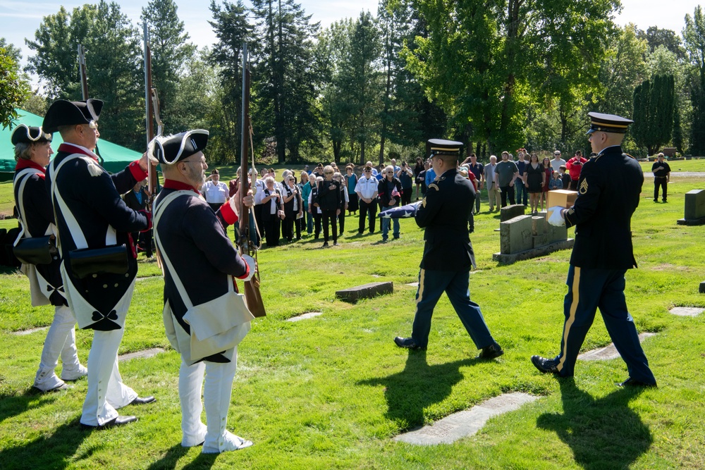 Memorial Service for WWII U.S. Army Private William E. Calkins