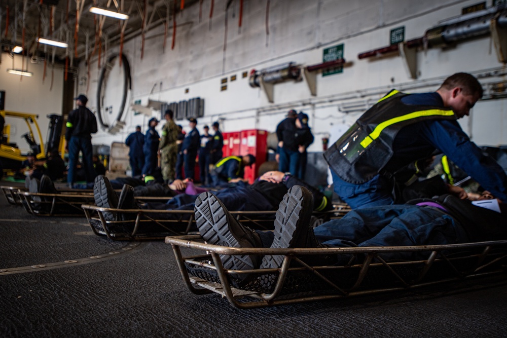 Nimitz Sailors Participate in a Mass Casualty Drill