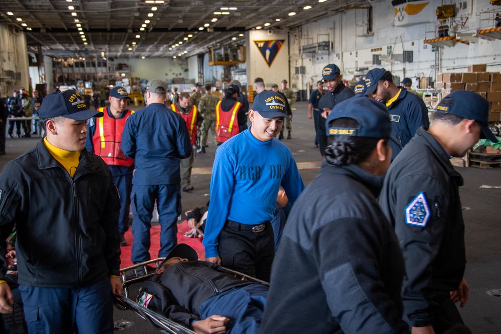 Nimitz Sailors Participate in a Mass Casualty Drill