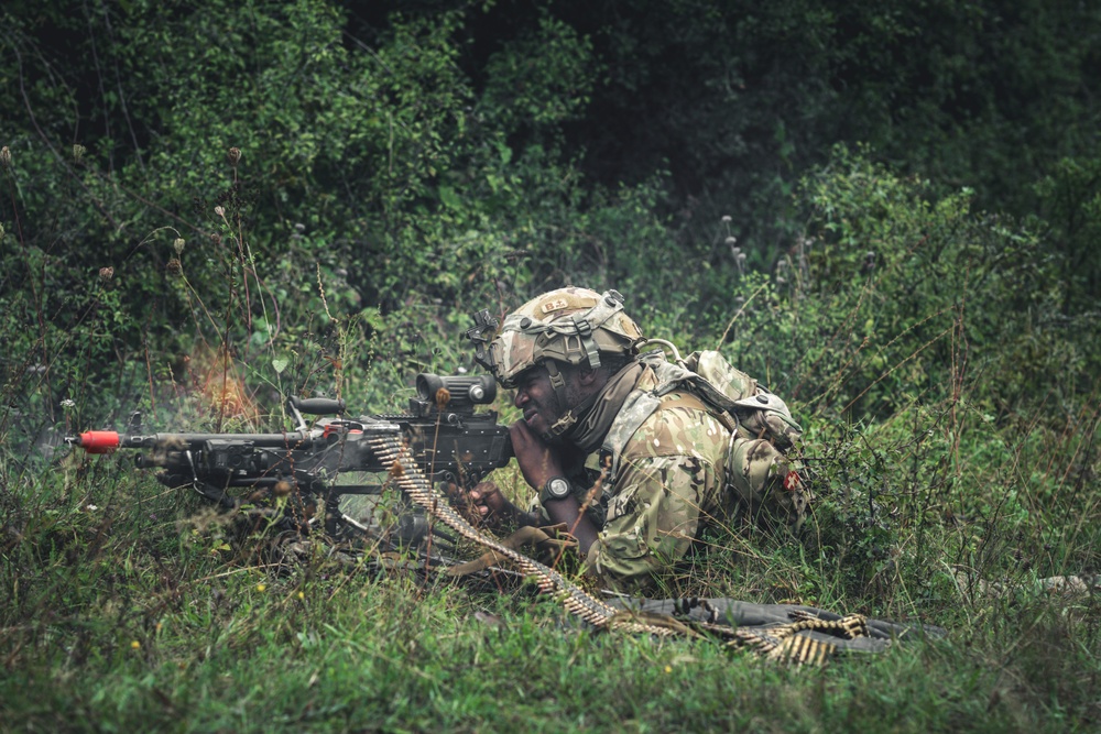 Sky Soldiers Attack Opposing Forces During Saber Junction 24