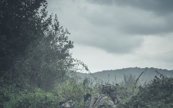 Sky Soldiers Attack Opposing Forces During Saber Junction 24