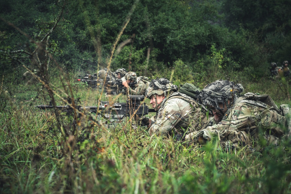 Sky Soldiers Attack Opposing Forces During Saber Junction 24