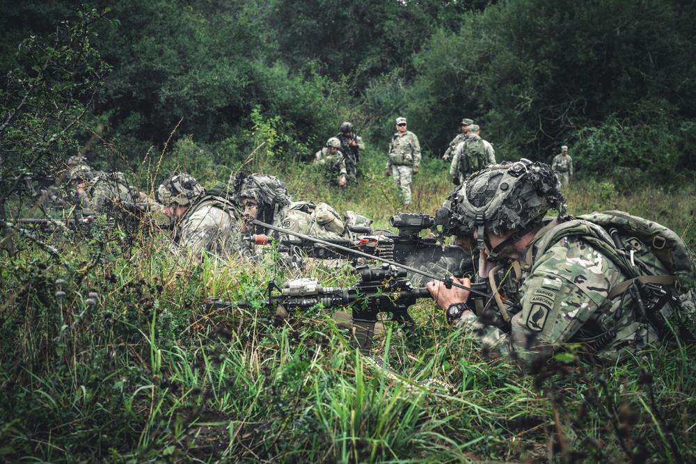 Sky Soldiers Attack Opposing Forces During Saber Junction 24