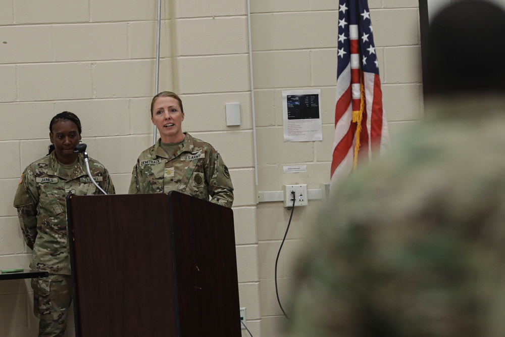 Capt. Julie Demitrack assumes command of the Joint Forces Headquarters