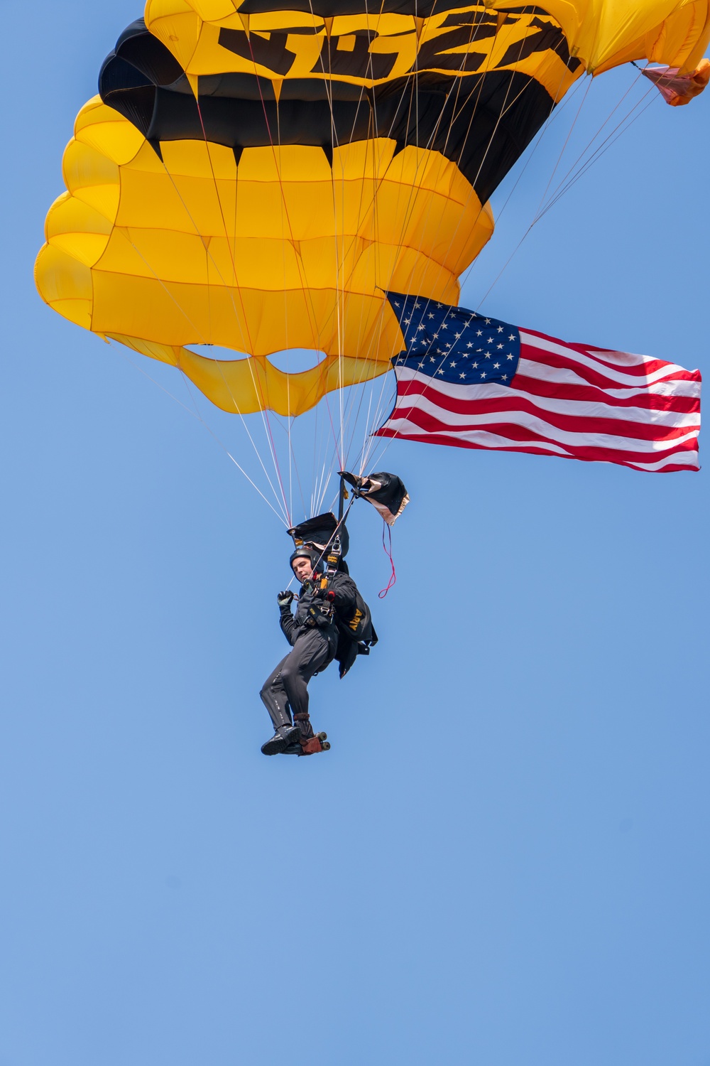 Army Golden Knights fly at Airshow London to celebrate 100 years of Royal Canadian Air Force