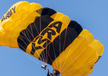 Army Golden Knights fly at Airshow London to celebrate 100 years of Royal Canadian Air Force