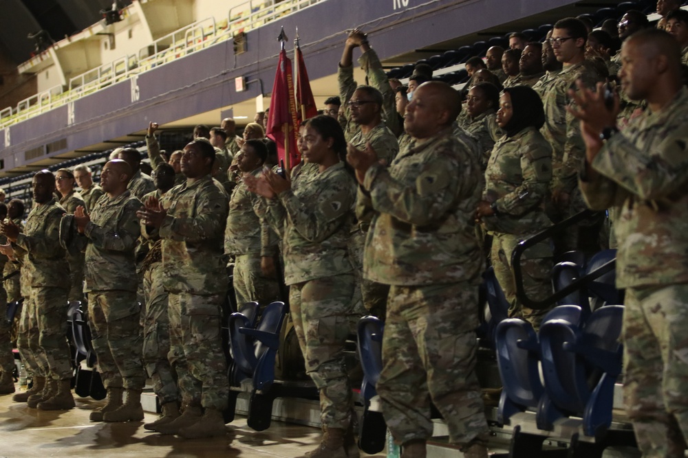 District of Columbia National Guardsmen participate in a suicide prevention event