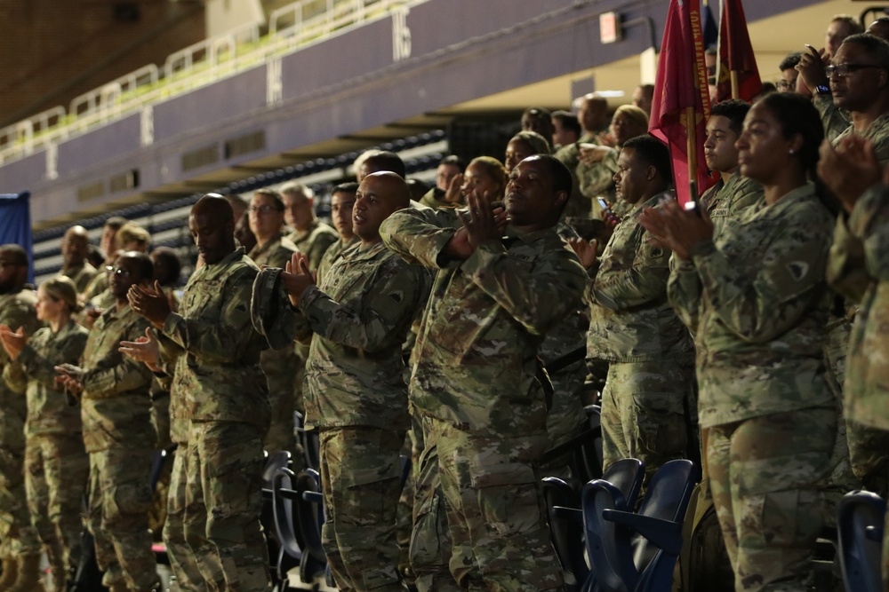 District of Columbia National Guardsmen participate in a suicide prevention event