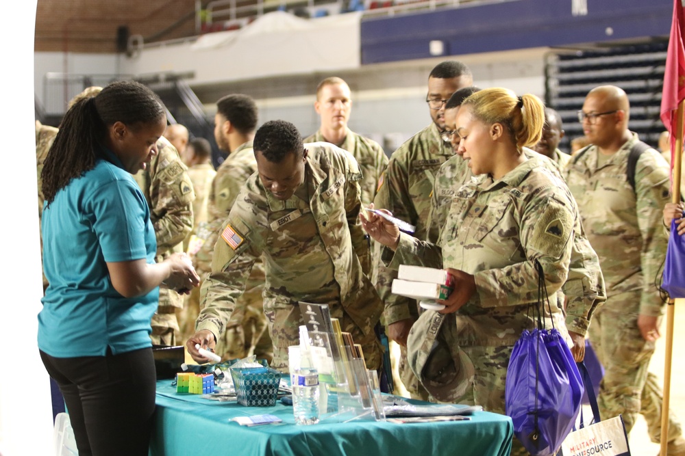 District of Columbia National Guardsmen participate in a suicide prevention event