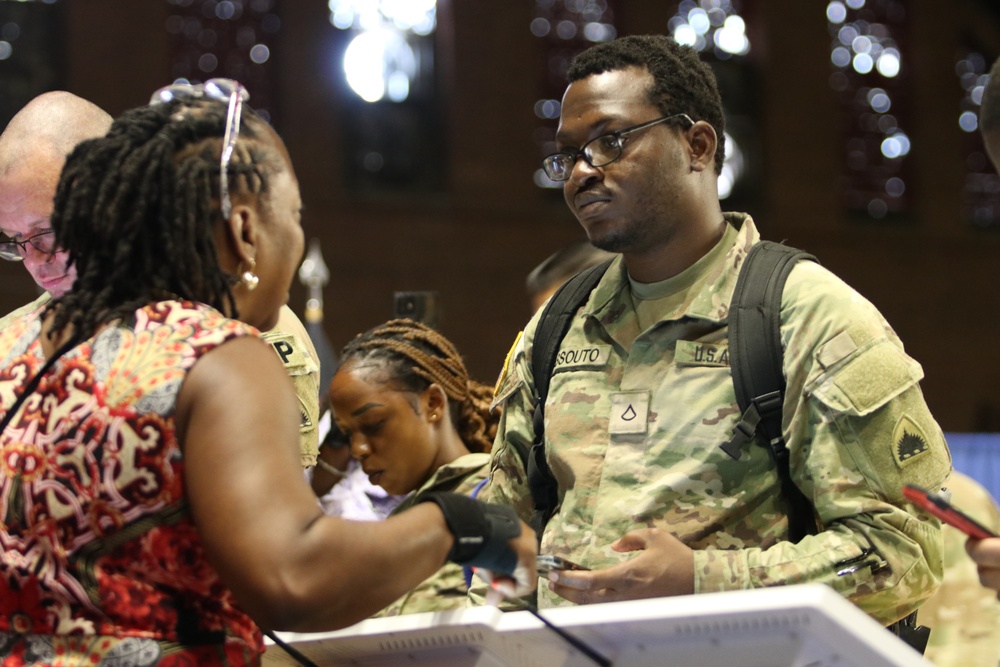 District of Columbia National Guardsmen participate in a suicide prevention event