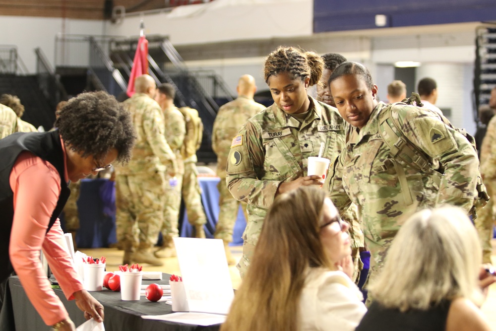 District of Columbia National Guardsmen participate in a suicide prevention event