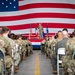 Photo of Georgia Air National Guard leadership holding all call for 116th Air Control Wing Airmen