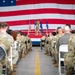 Photo of Georgia Air National Guard leadership holding all call for 116th Air Control Wing Airmen