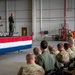 Photo of Georgia Air National Guard leadership holding all call for 116th Air Control Wing Airmen