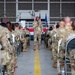 Photo of Georgia Air National Guard leadership holding all call for 116th Air Control Wing Airmen