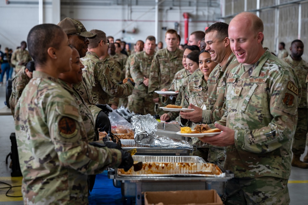 Photo of 116th Air Control Wing during morale event for National Suicide Prevention Awareness Month